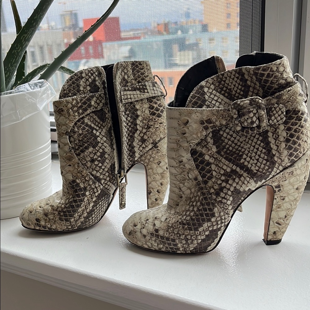 Snakeskin Ankle Boots